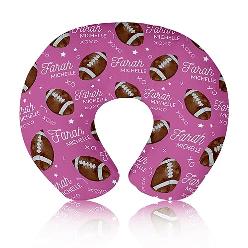 Miniatura 20 de Funda de almohada de lactancia para bebé, diseño de pelotas de béisbol con nombre personalizado, en forma de U, para alimentación con biberón, funda