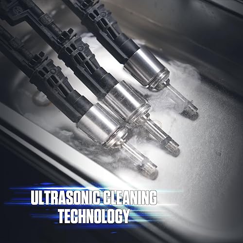 Miniatura 2 de AUTOOL Limpiador de inyector de combustible y máquina probadora, limpiador ultrasónico de inyección de combustible de 6 cilindros para GDI, EFI,