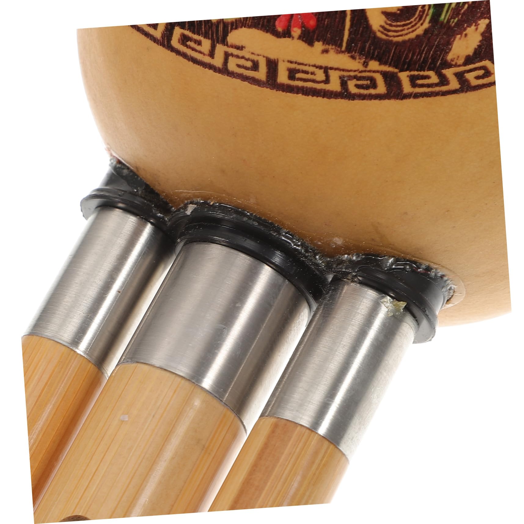 SUPVOX Flauta Hulusi De Bambú Hecho a Mano Clave C, Instrumento Musical Étnico De Calabaza Natural Lengüeta De Aleación, Diseño Compacto Para Principiantes y Amantes Música
