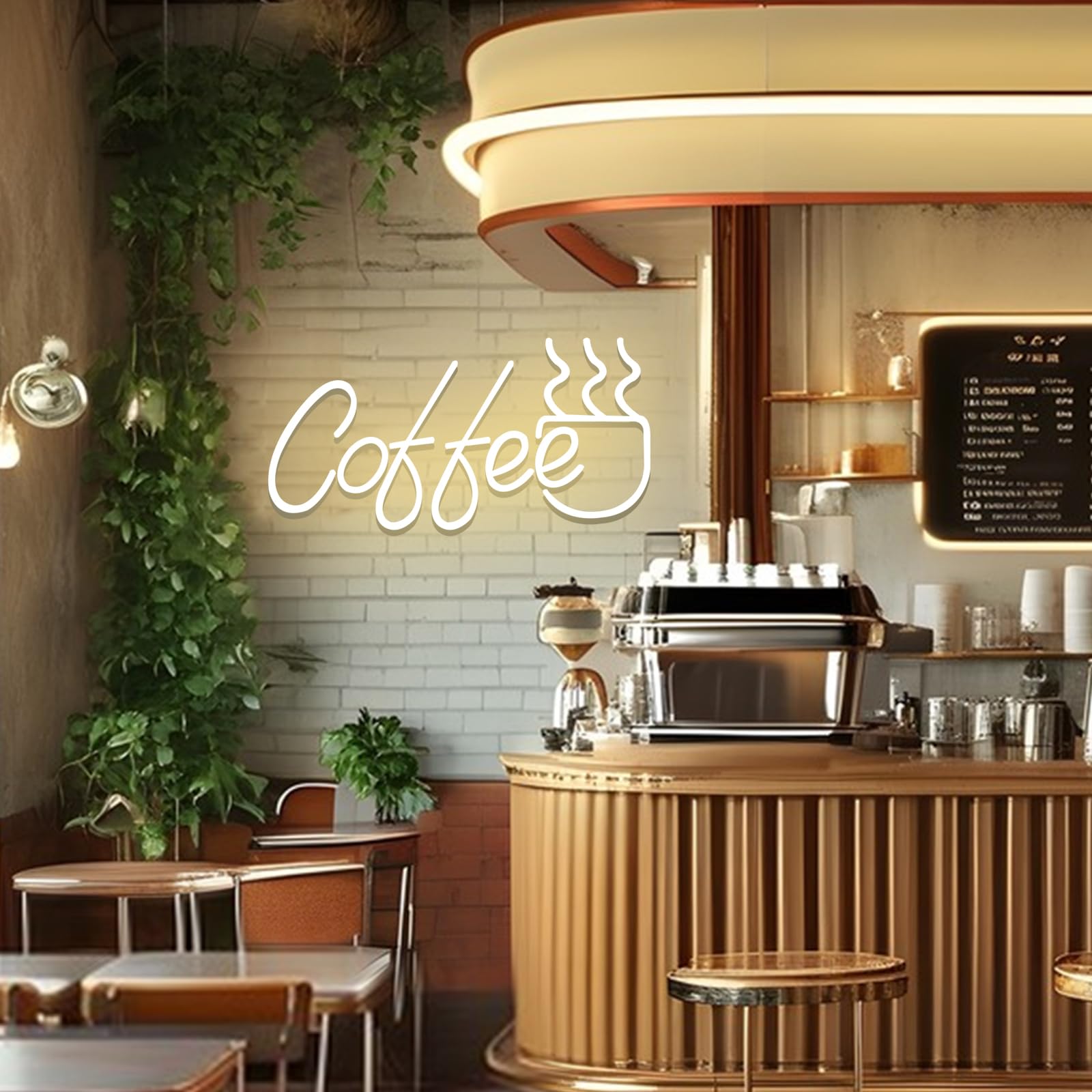 Coffee Neon Sign Dimmable LED Coffee Sign for Business Coffee Bar Neon Sign Accessories Light Up for Wall Decor USB Powered Neon Coffee Signs for Coffee Shop Coffee Station Kitchen - Image 4