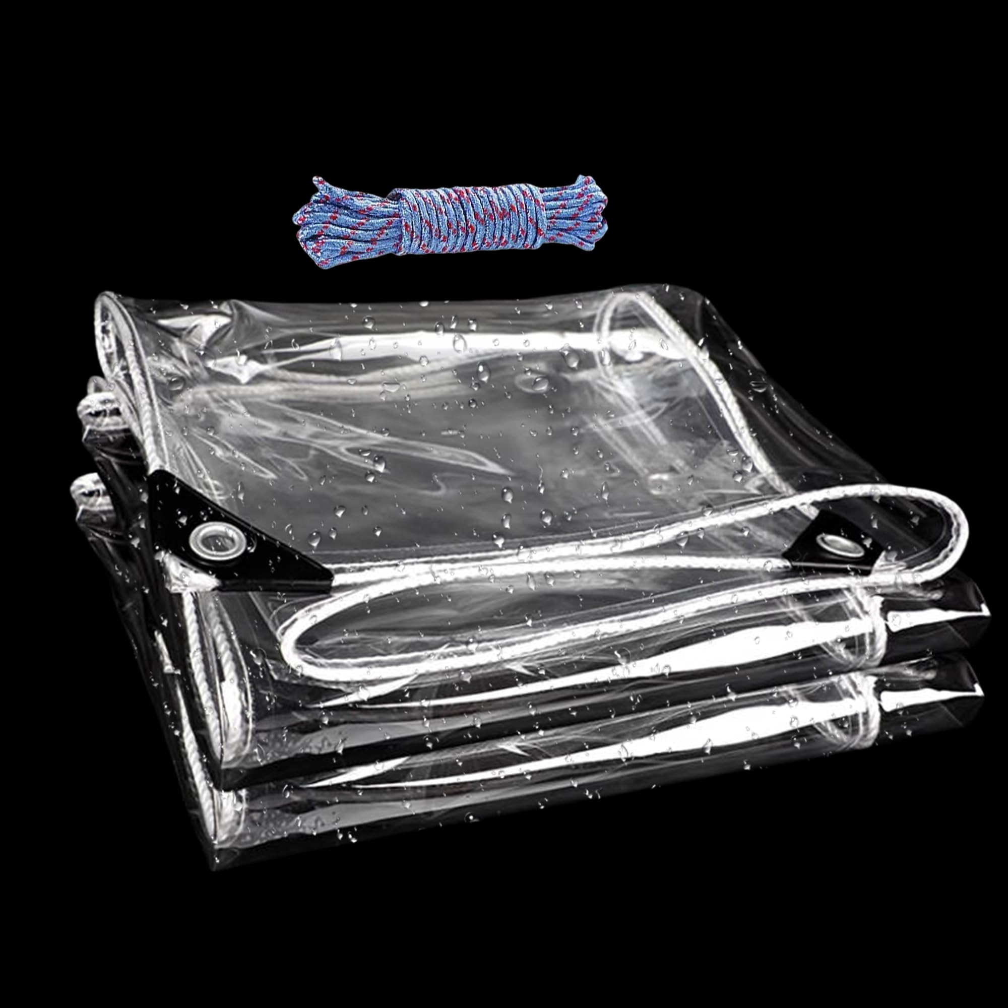 Lona impermeable transparente contra heladas y lluvia para balcon o caja de arena