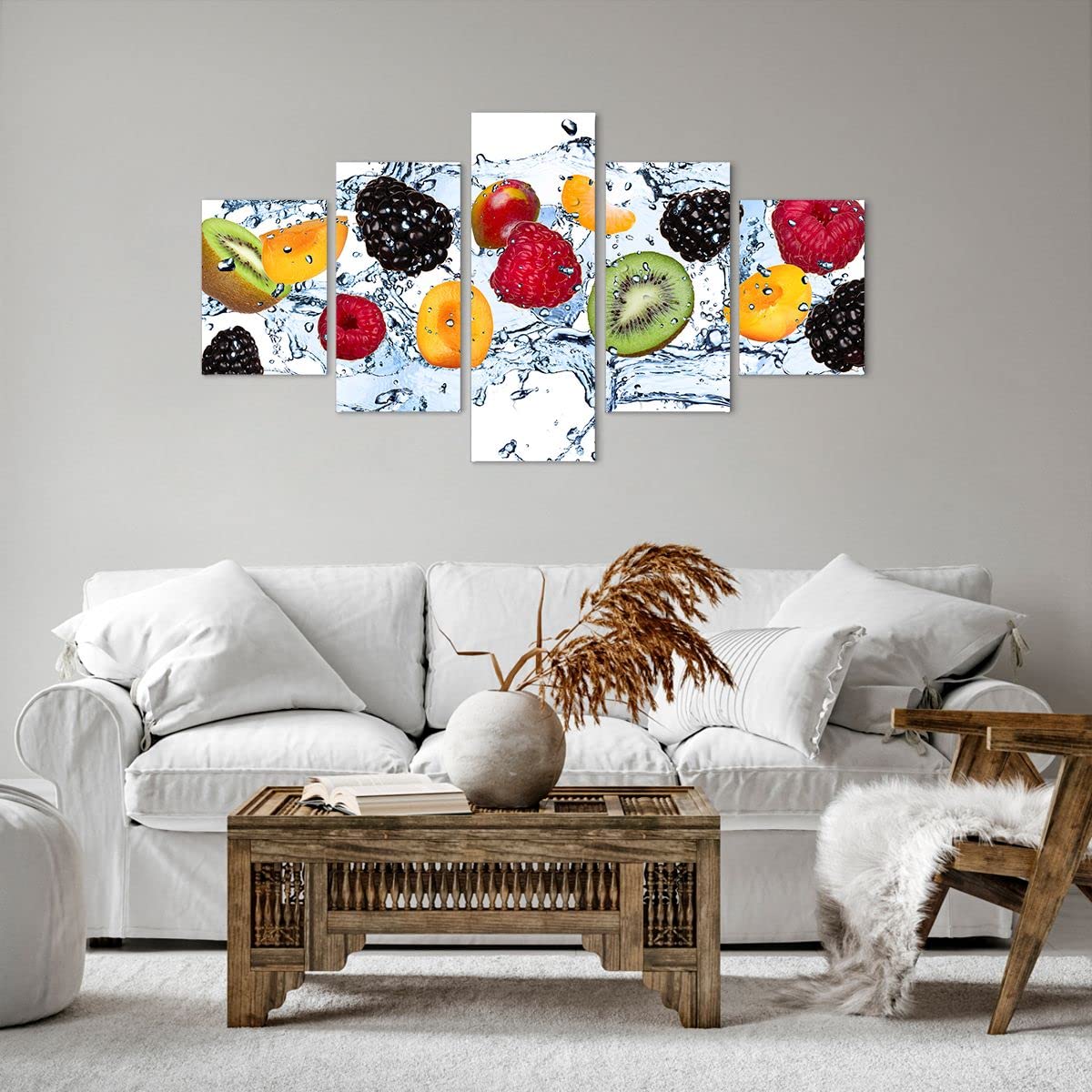 ARTTOR Cuadro sobre Lienzo 125x70cm Moderno Tríptico Cocina - 2675