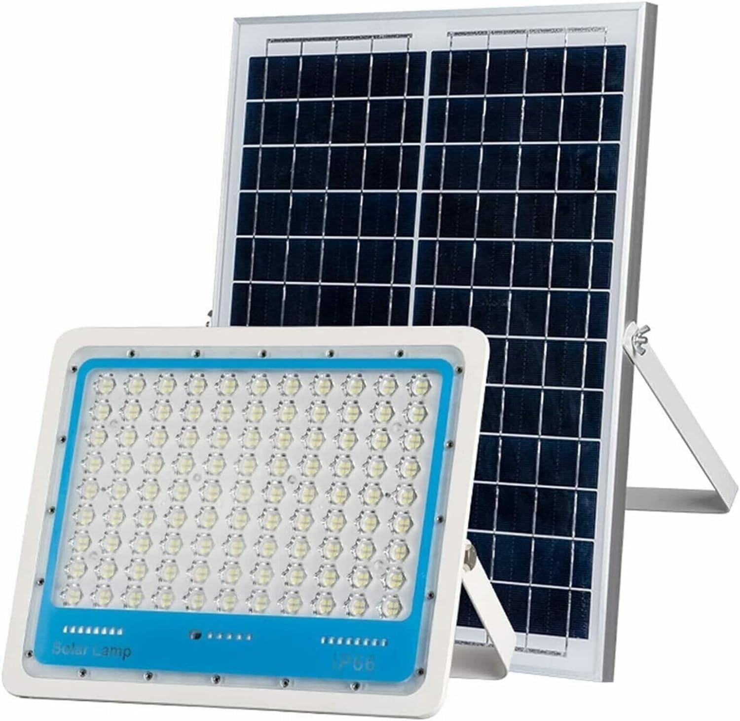 Faro Led Slim da Esterno Con Pannello Solare e Sensore Crepuscolare - Faretto Giardino Impermeabile IP66 Con Telecomando Timer - Luce Bianca 6000K (1000W)