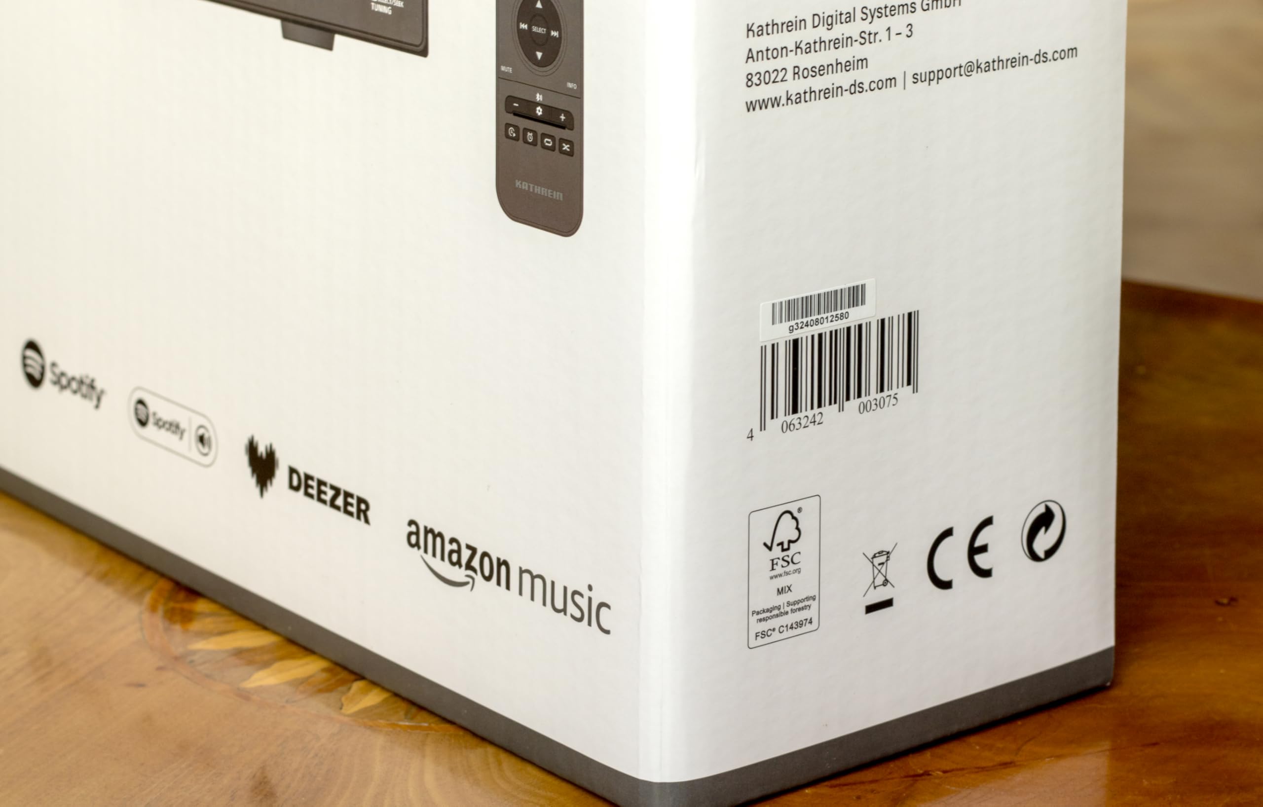 KATHREIN Internetradio DAB+ 43 Tune mit DAB+ und UKW-Empfang zur Erweiterung Einer HiFi Anlage, 2,4 GHz WLAN, Bluetooth, SpotifyConnect, Musik Streaming per UPnP | 4″ Farbdisplay, Streamingdienste Amazon Music, Spotify, Deezer, Bluetooth Audio Streaming,