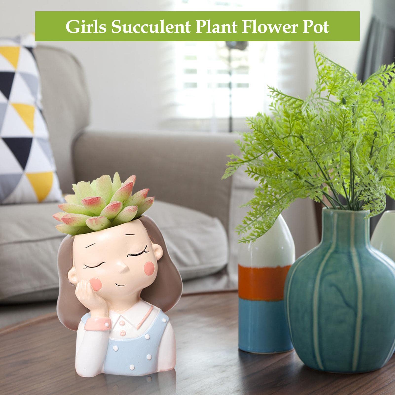 Niedlicher Sukkulenten-Blumentopf In Hasenohren-Form – Weiß, Für Home & Büro
