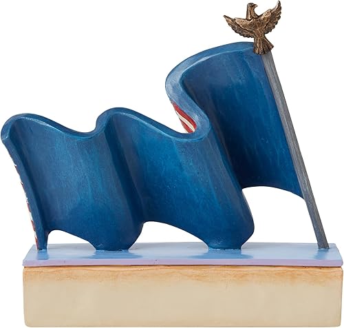 Miniatura 2 de Enesco Jim Shore Heartwood Creek - Figura patriótica de la bandera de una nación, 5.25 pulgadas, multicolor