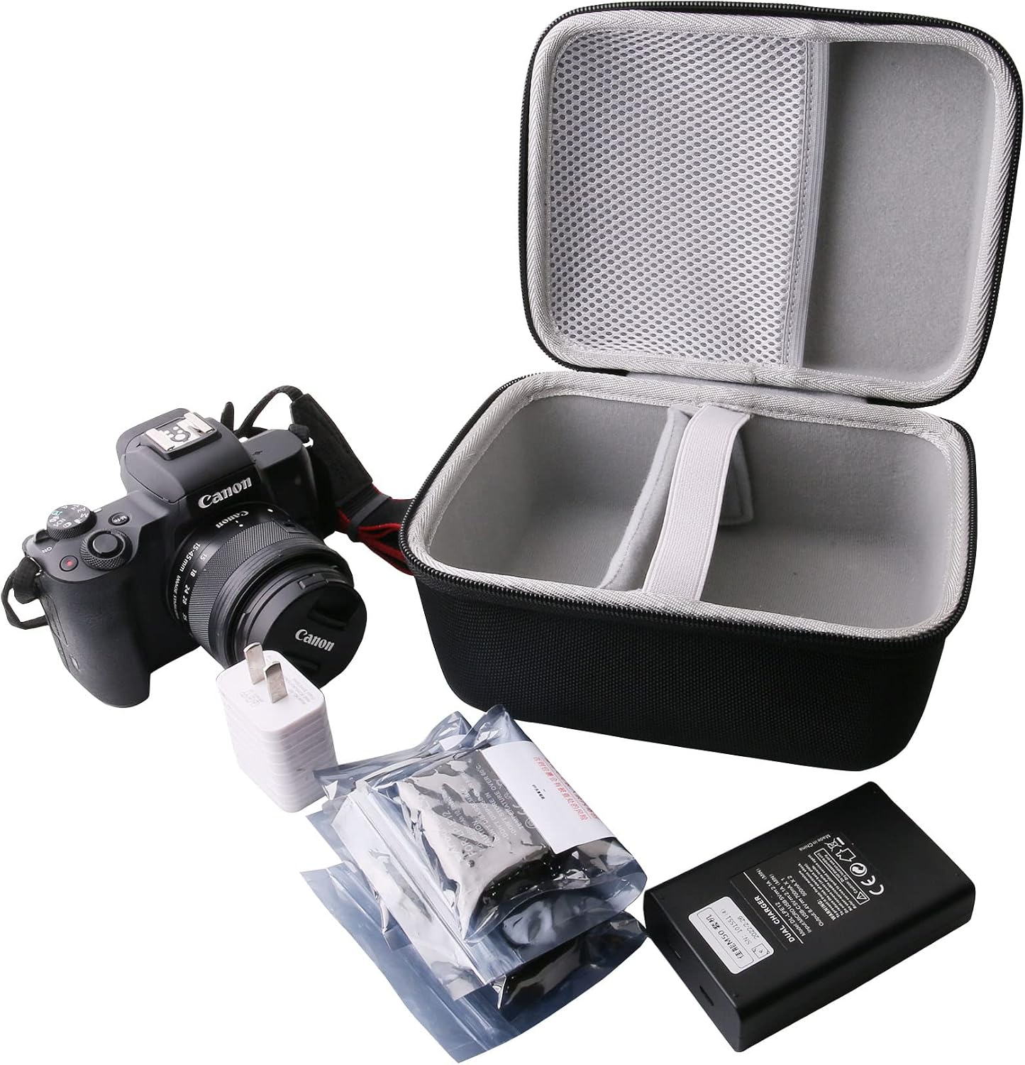 Hard Carrying Case Compatible with Canon EOS R100/EOS R50 Mmera with 18-45mm Lens,Camera Protective WStorage Bag image 5