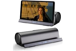 Wireless Speaker Dock with Stand, Portable Bluetooth Speakers for Your Phone and Tablet (Black)