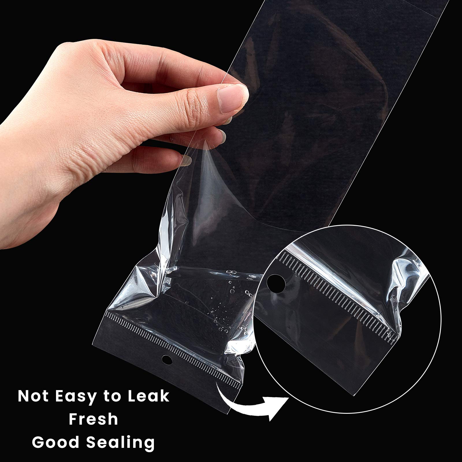 Bustine Regalini Fine Festa Bambini 200 Sacchetti Cellophane Trasparenti 15x10 Cm E 12x8 Cm Con Etichette - Per Caramelle, Cioccolato Bustine Trasparenti Per Confetti - Foto 3