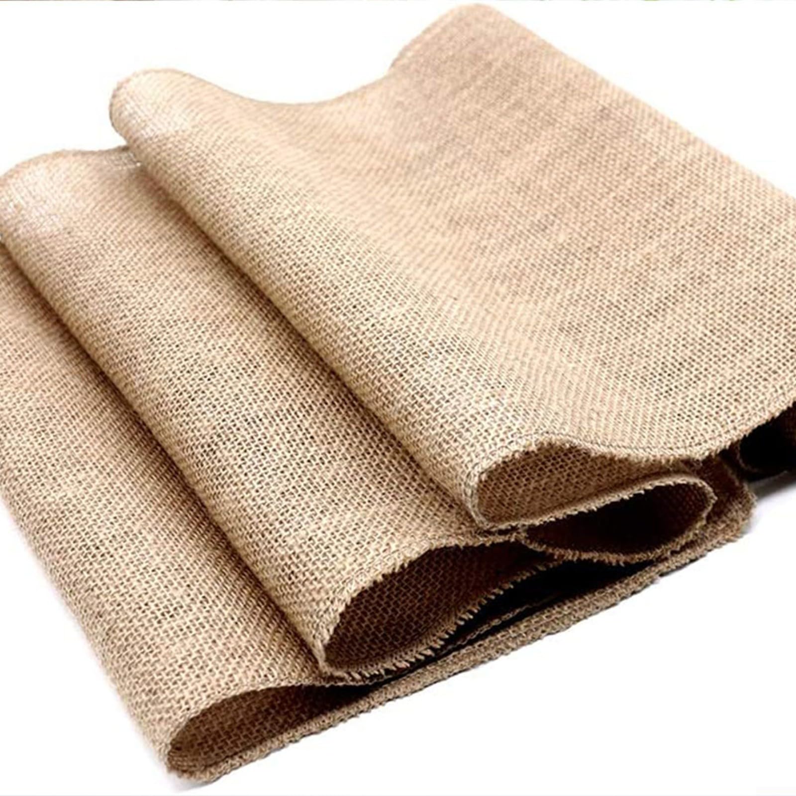 Toile de jute naturelle rouleau 10m pour bricolage déco et coton de jardin textile