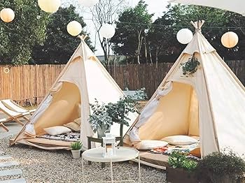 Amazon.com : 7'x7'x6.5'Outdoor Cotton Canvas 2-3 Person 3