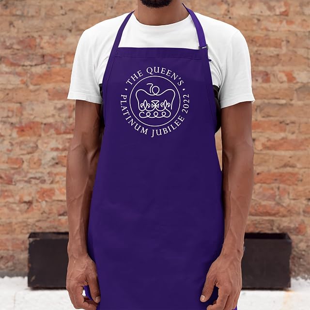 Pink Positive The Queen's Platinum Jubilee Memorabilia Bake Off 2022 Cooking Baking Apron | Queen Elizabeth's Platinum Jubilee 2022
