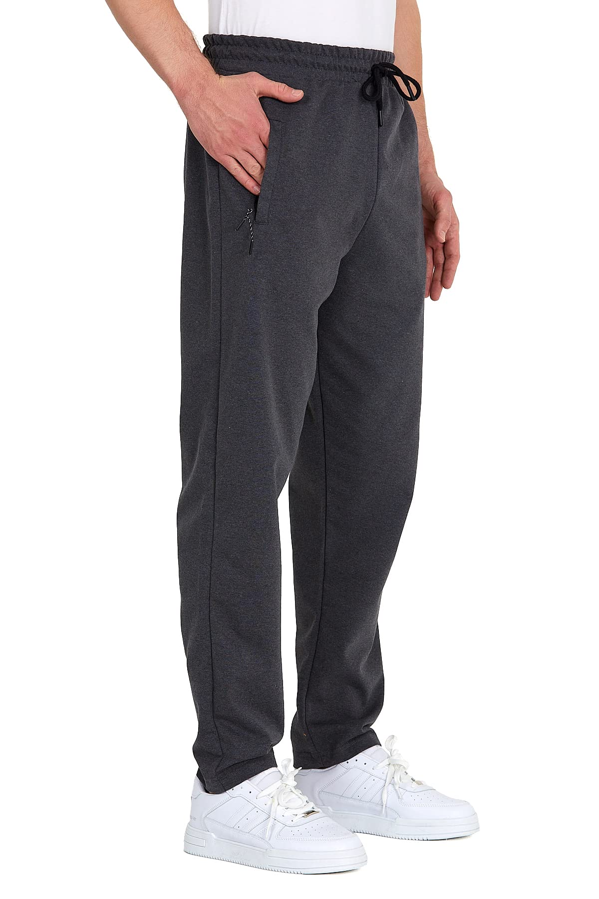 Comeor Pantalon de Jogging pour Homme avec Poches Zippées en Coton Pantalon D'entraînement de Sport
