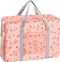 Bolsa de viagem dobrável, bolsa de viagem para viagem Spirit Airlines, item pessoal, bolsa de fim de semana, Cereja, Bolsa de viagem