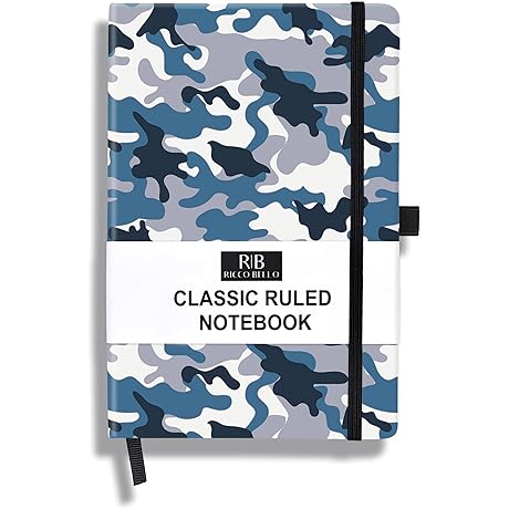 RICCO BELLO Boys' Journal: A Classic College-Ruled, Faux Leather Writing Journal for School