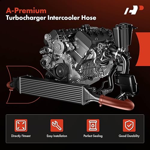 Miniatura 2 de A-Premium Manguera intercooler turbocompresor compatible con Chevy Chevrolet Cruze 2016 2017 2018 2019, L4 1.4L turboalimentado