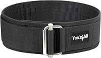 Vista 14 de Yes4All 100% Leather Premium Weightlifting Belt/Genuine Leather/ 2in1 Dip Belt With Chain/Self-locking Belt, Robust Alloy Steel Buckle 10mm Thick