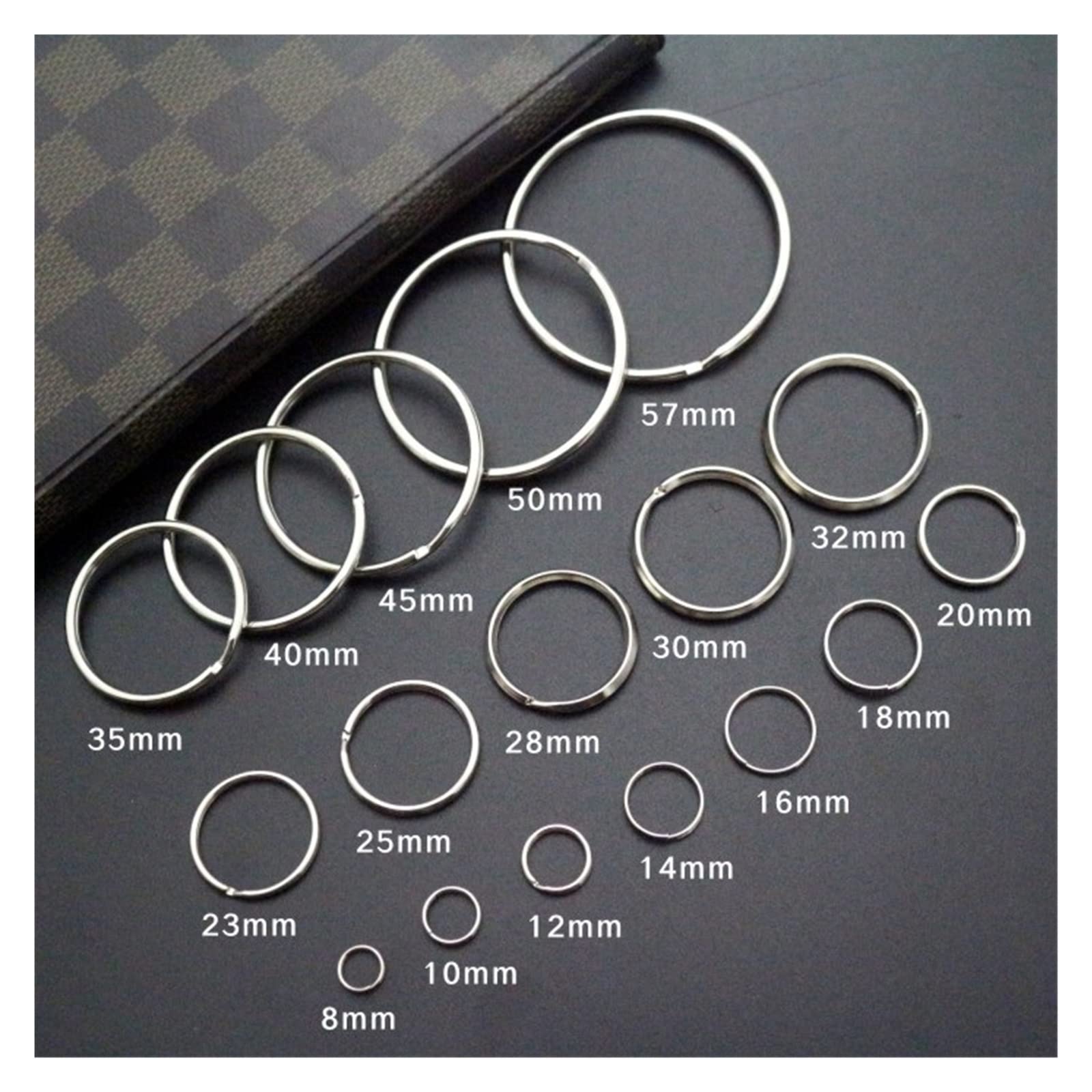 100 szt. Klucz wędkarski ze stali nierdzewnej dzielony klips obrotowa podwójna pętla 8mm do 50mm złącze hakowe akcesoria wędkarskie karpia narzędzia