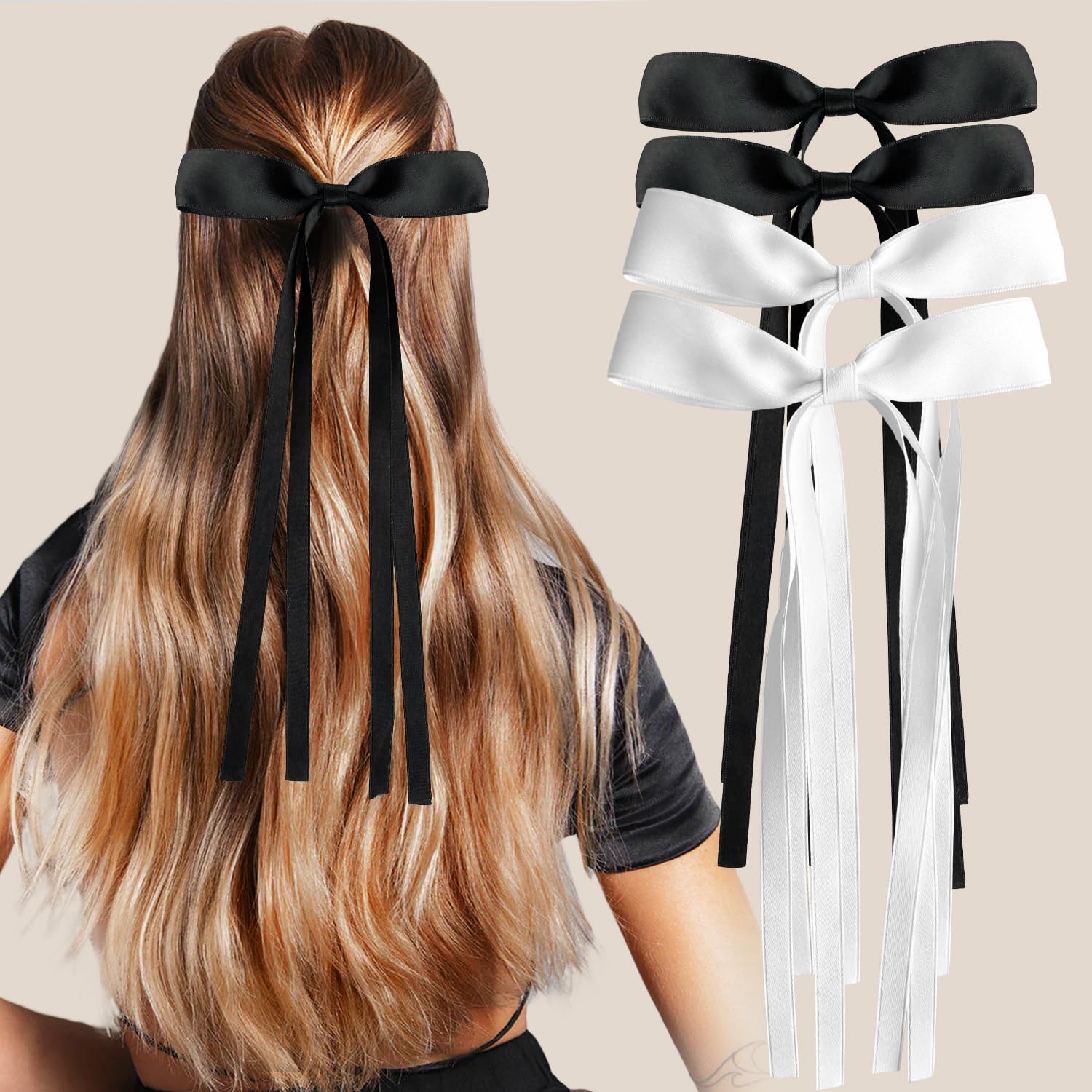 FKECVIS Hair Bows for Women, Hair Ribbon Hair Bow Clips Hair