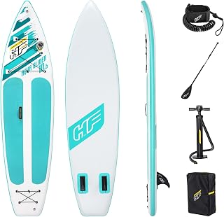 Bestway Hydro-Force SUP, Aqua Glider Stand Up Paddle Board Set with Hand Pump and Travel Bag, 10 ft 6