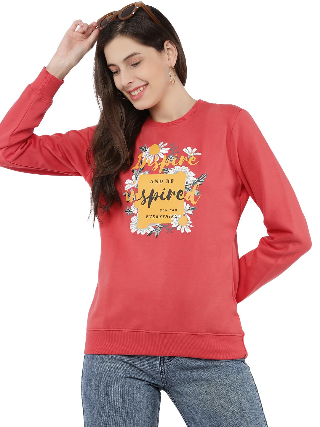 Rupa Softline Printed Sweatshirt for Women | Ultra-Soft| Fade-Resistant with Trendy Prints and Colors-picture-1