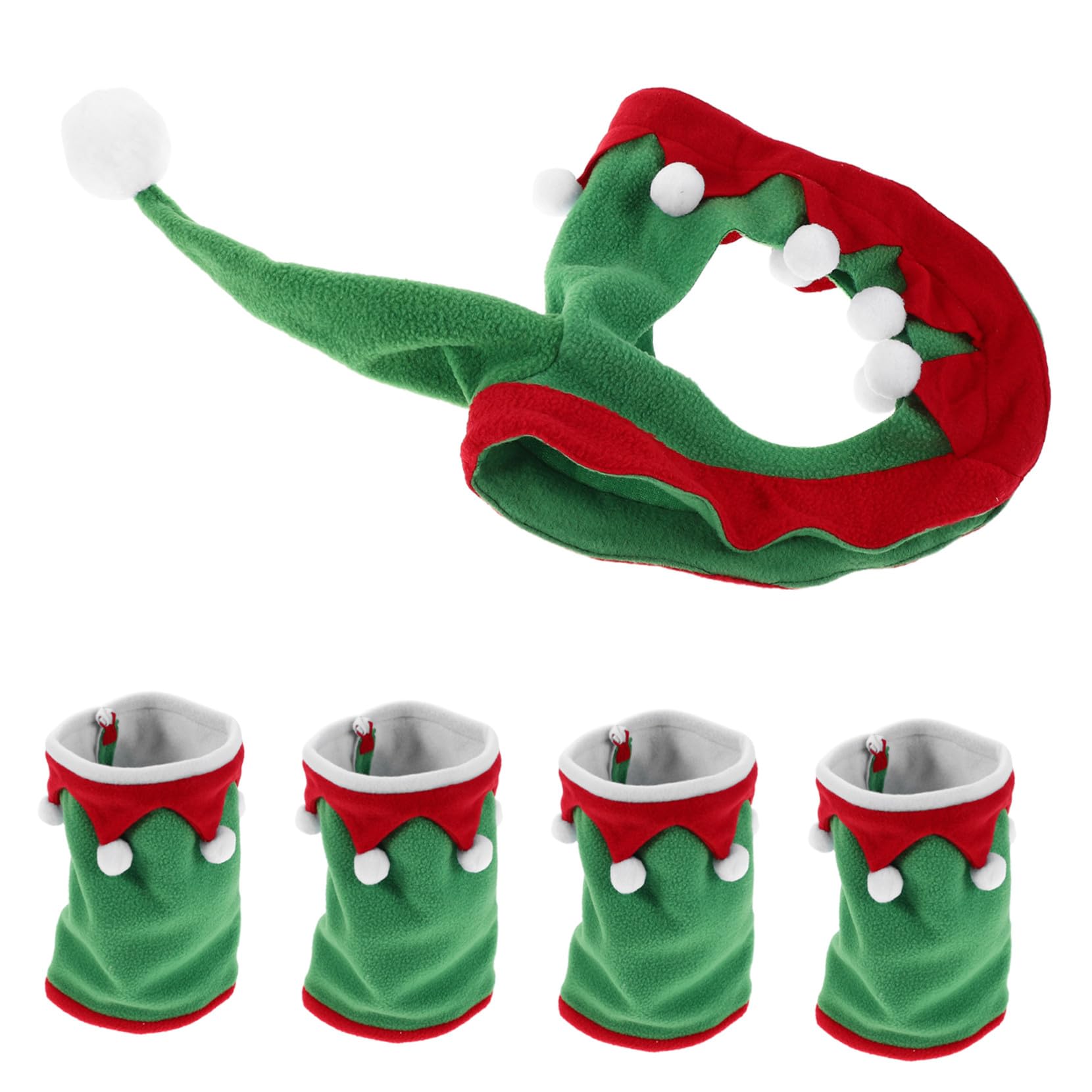 Fasce per Gambe del Cavallo e Cappello da Elfo Natalizio Accessori per Costumi da Cavallo Decorazioni per Feste di Natale