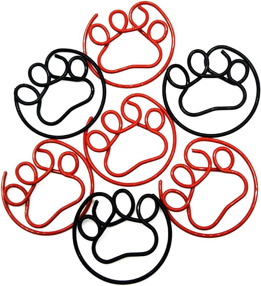 Paper Clips Creative Paw Shaped Paper Clamps Paper Letter Holder, Bookmarks, Office School Supplies Pack of 20