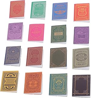 Toyvian Casa De Bonecas Notebook Móveis De Madeira Móveis Infantis Micro Brinquedos 16 Peças Conjunto De Móveis Em Miniatura Para Jantar Conjuntos Infantis Mini Livros Em Miniatura