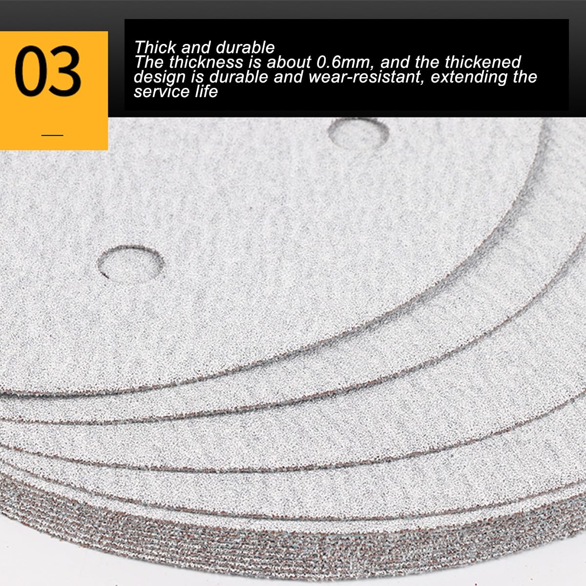 Tarcze szlifierskie 225 mm - 100 szt. papieru ściernego z rzepem do szlifierki do płyt gipsowo-kartonowych, 6 otworów, ziarnistość 80-320(80grit)