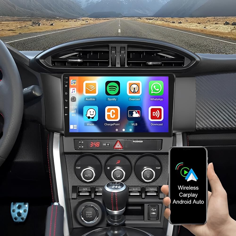 9" Touch Screen Android 13 Car Stereo Radio for Subaru BRZ Scion FRS 2012-2016 for Toyota GT86 &CarPlay Android Auto Car Audio Multimedia Receiver with GPS Navigation Bluetooth Backup Camera,2G+32G