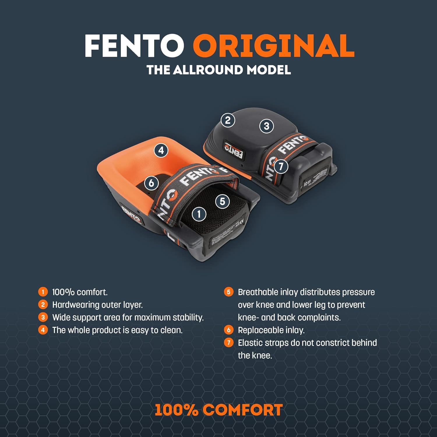 FENTO 2 Elastics with Clip Original BlackOrange