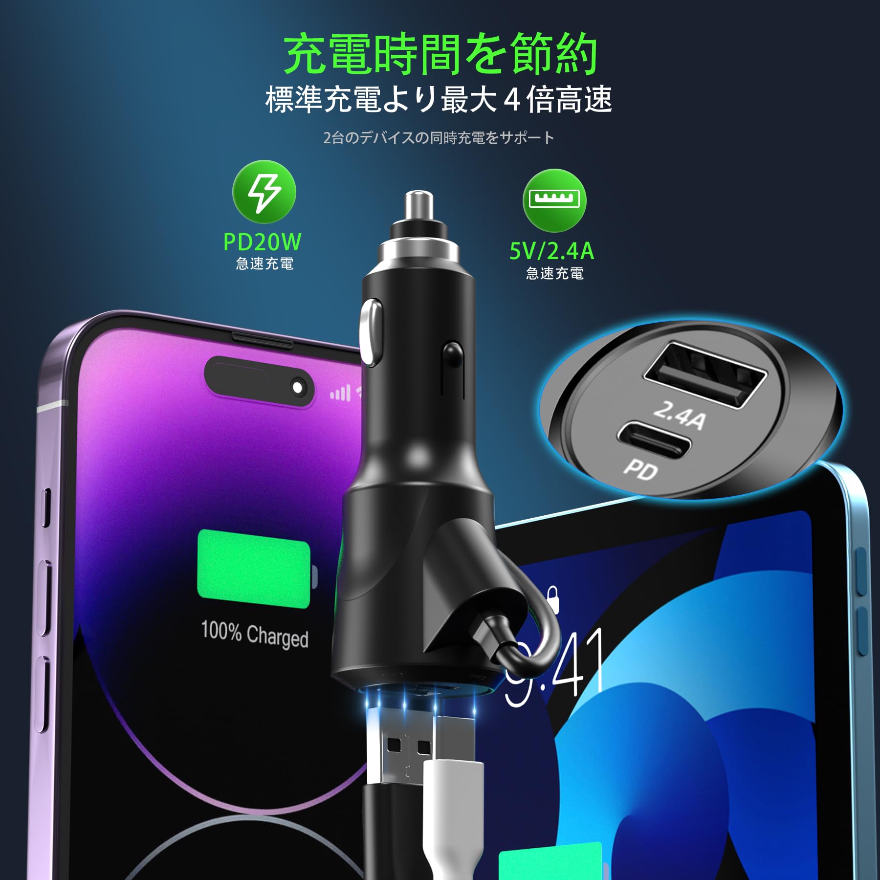Amazon.co.jp: HXOAOXH Bluetooth カーアダプター - Bluetooth 5.3 FM 