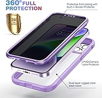 Vista 579 de Diaclara - Funda diseñada para iPhone 15 Plus de 6.7 pulgadas, transparente, cuerpo completo, con protector de pantalla, resistente de protección
