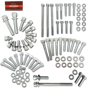100 Pcs Engine Bolt Kit for Yama-ha TW200 XT200 1987-2024