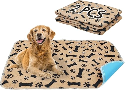 2 almohadillas lavables para orina para perros, almohadillas reutilizables para cachorros, impermeables, almohadillas de entrenamiento para perros,