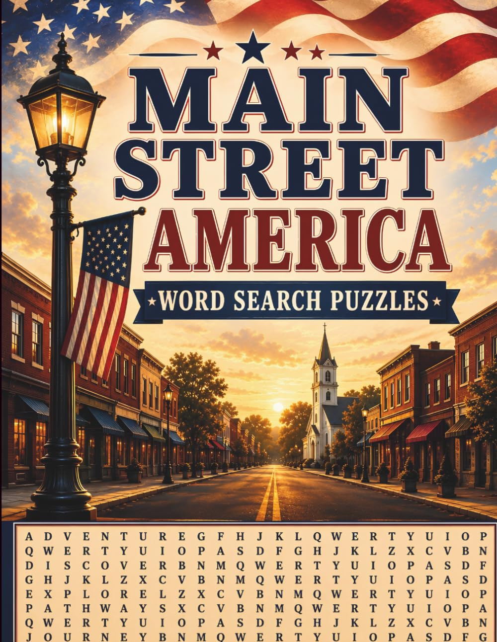Main Street America Word Search: 50 Large-Print Puzzles Celebrating Small-Town America