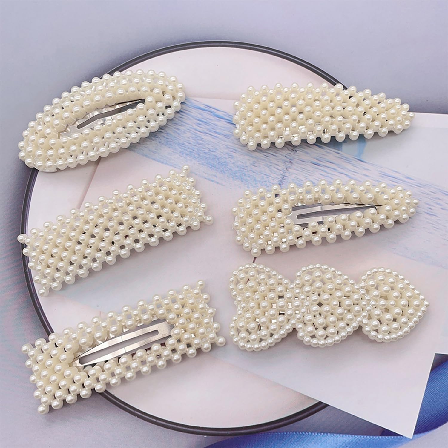 ZEACCT 18Pcs Pearl Hair Accessories for Girl Pearls Hair Clips, Artificial Pearl Hair Barrettes, Pearl Snap Hair Clips - Image 3