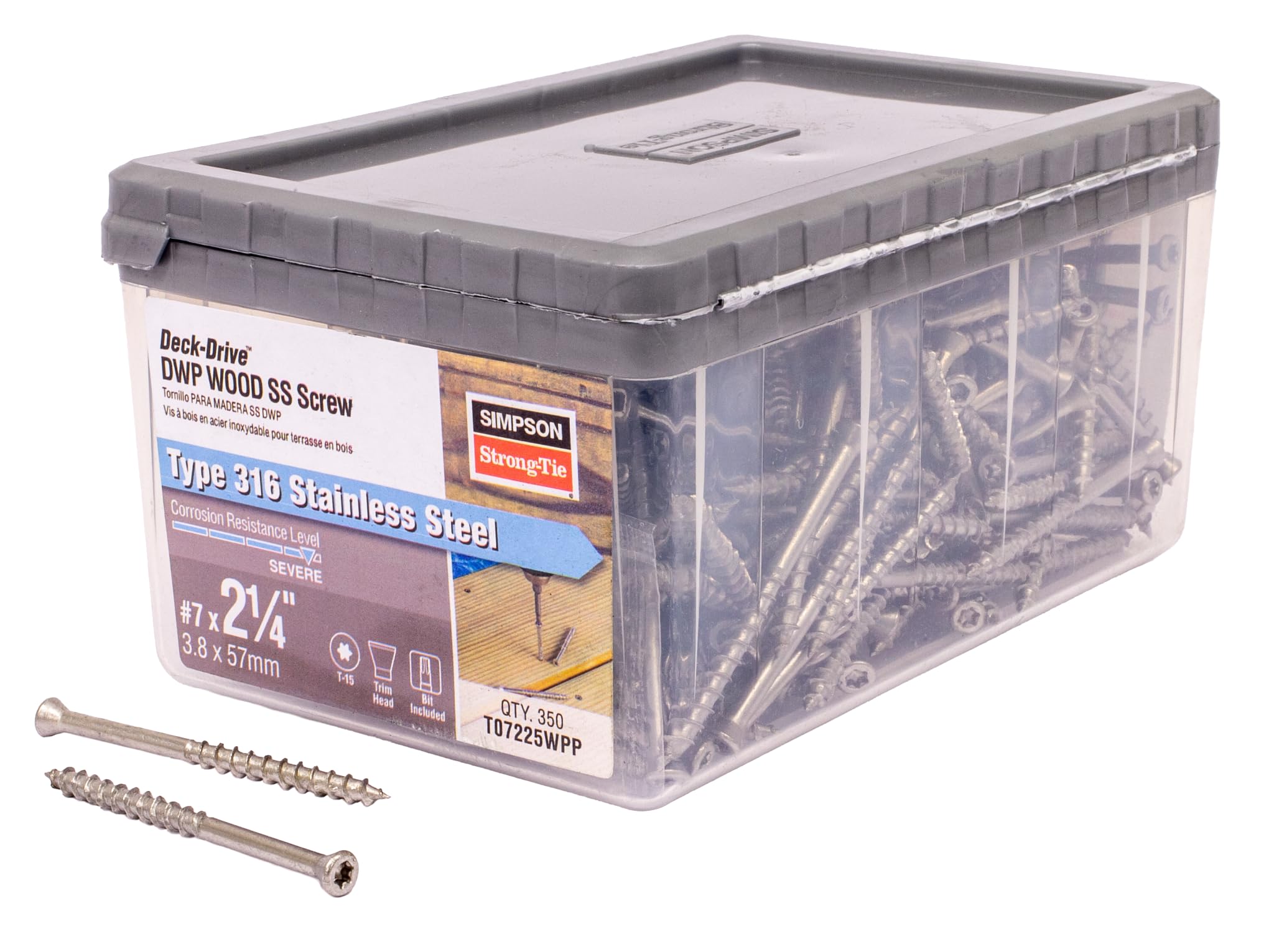 Amazon.com: Simpson Strong-Tie T07225WPP Deck-Drive DWP Wood SS