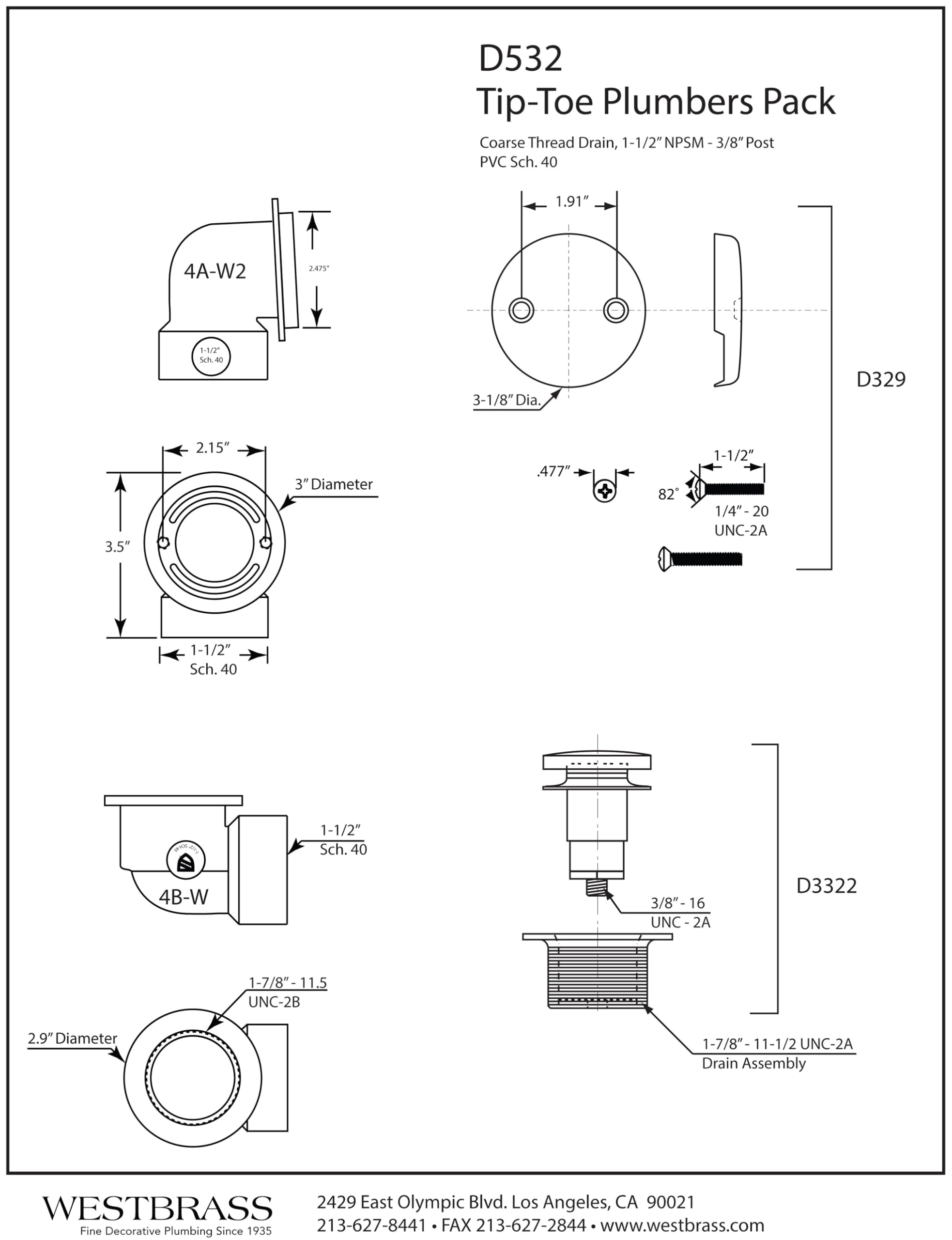 Westbrass D532-62 Paquete de Fontanero, Matte Black