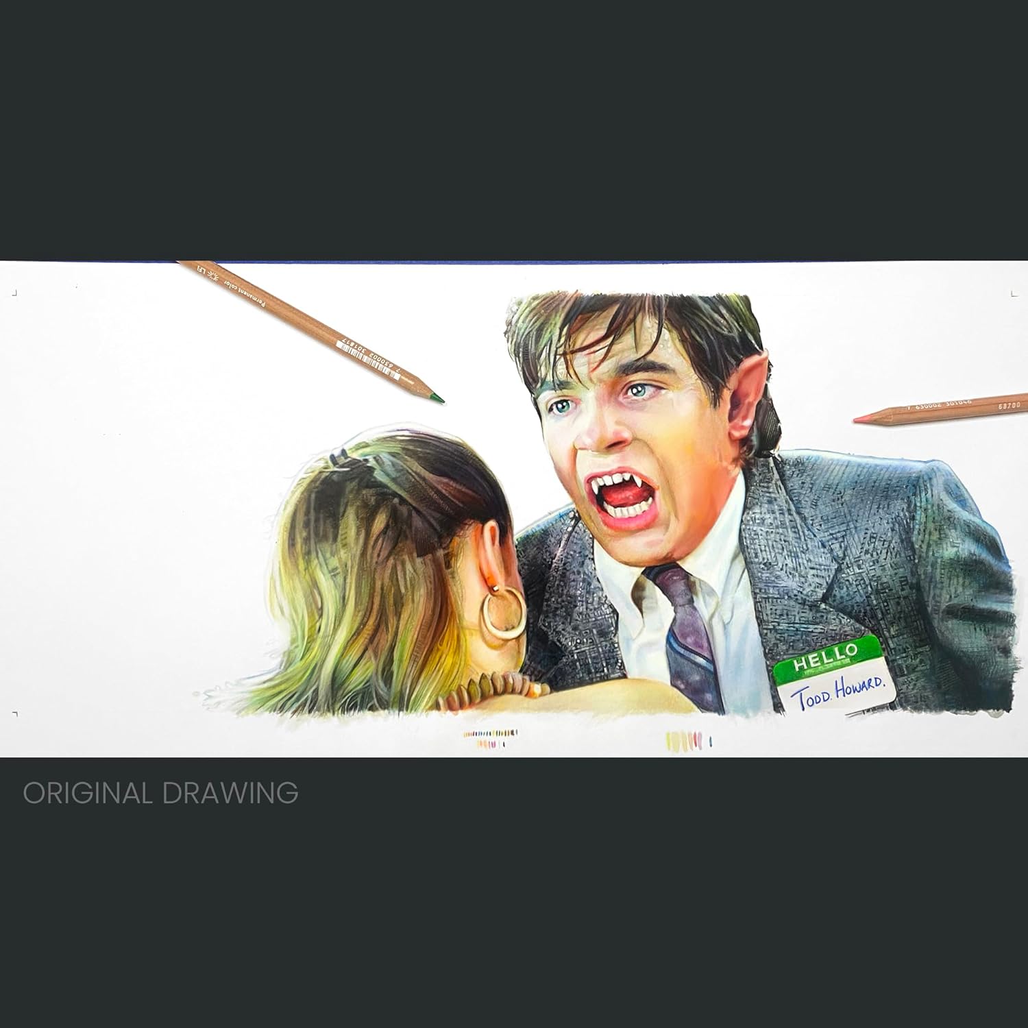 Werewolf Wolf Too Jason Bateman Teen Nostalgic Coffee Mug, 80's Kid Werewolf Fan Art, Comedy Movie Lover Gift, Film Buff Art, Colored Pencil Drawing (15 oz. Mug)