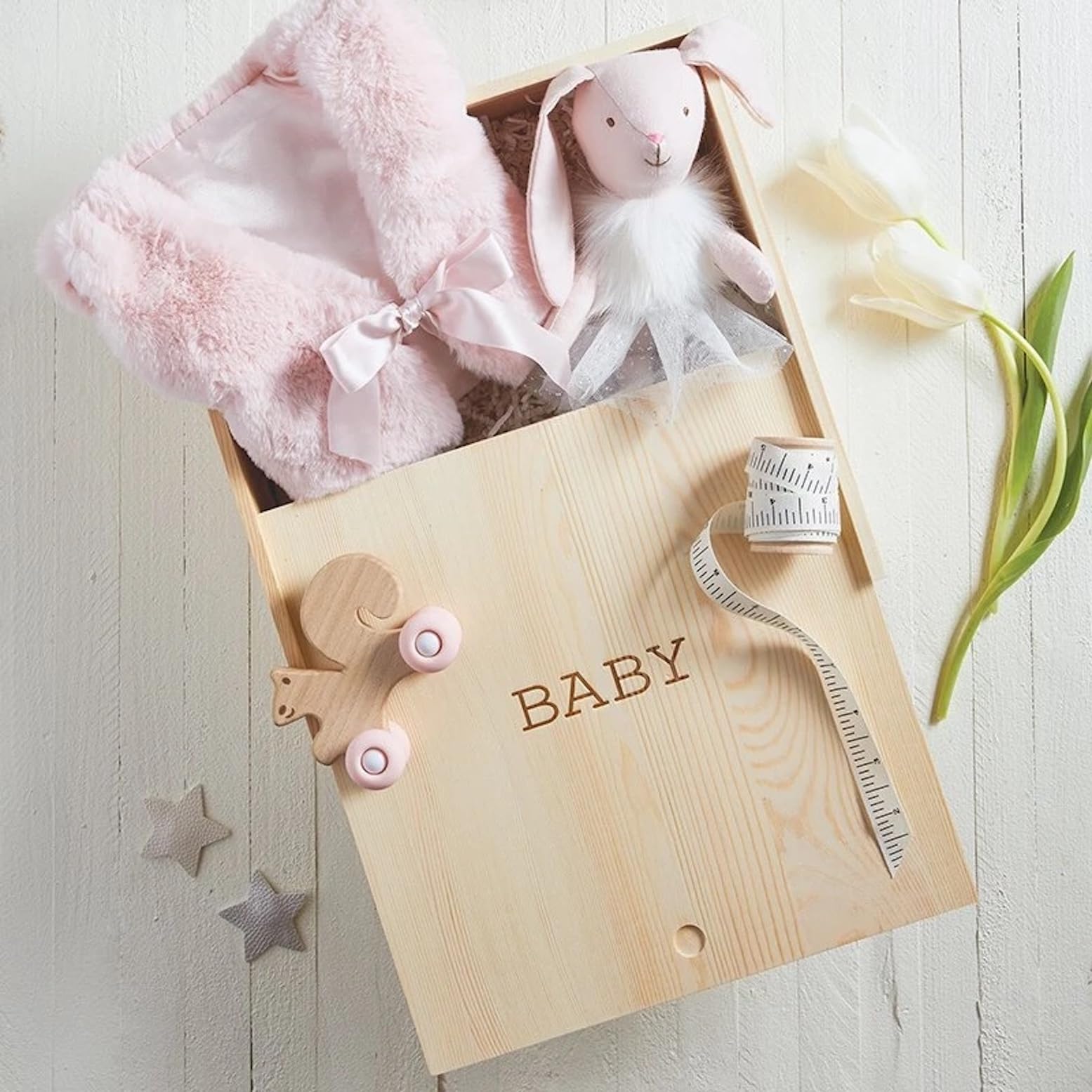 Stephan Baby Erinnerungsbox aus natürlichem Kiefernholz, für Babys