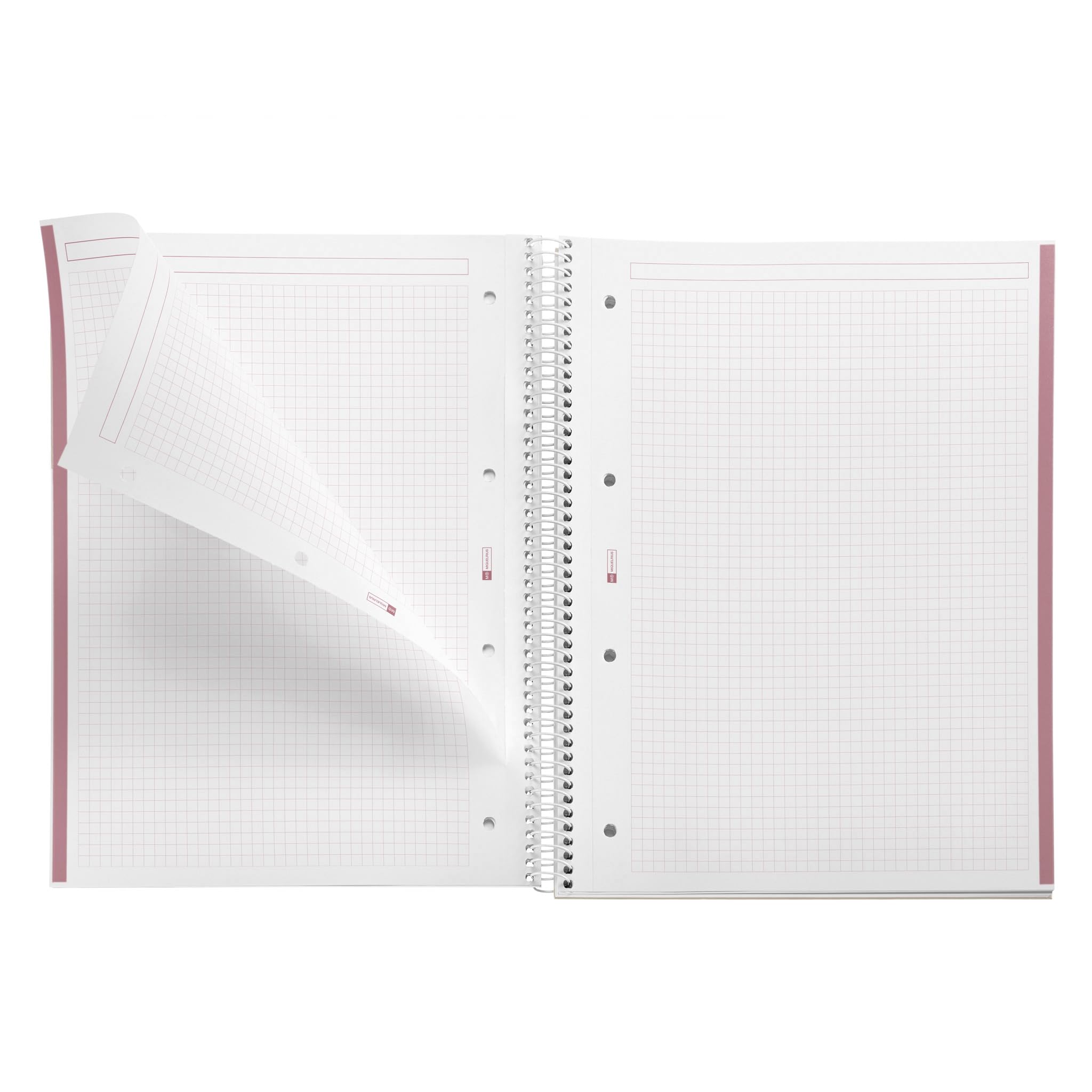 Miquelrius A4 Notebook Emotions 80 Sheets of 90 g/m² 5 mm Squared 1 Colour Stripe, Microperforated Spiral, Extra Rigid Cover - Image 3