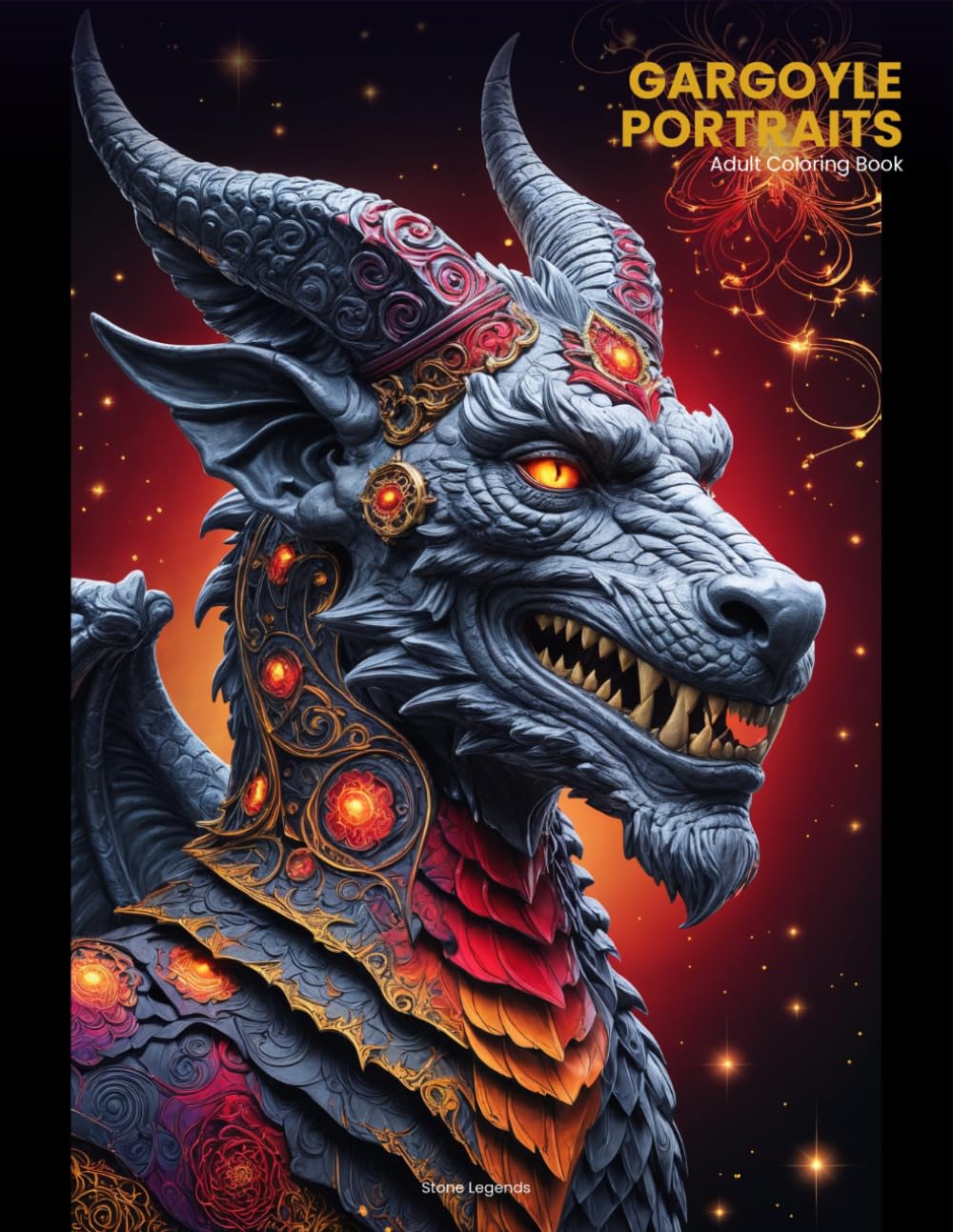 GARGOYLE PORTRAITS: Adult Coloring Book: Intricate Mythological Creatures for Art Therapy and Stress Relief (LEGENDARY PORTRAITS)