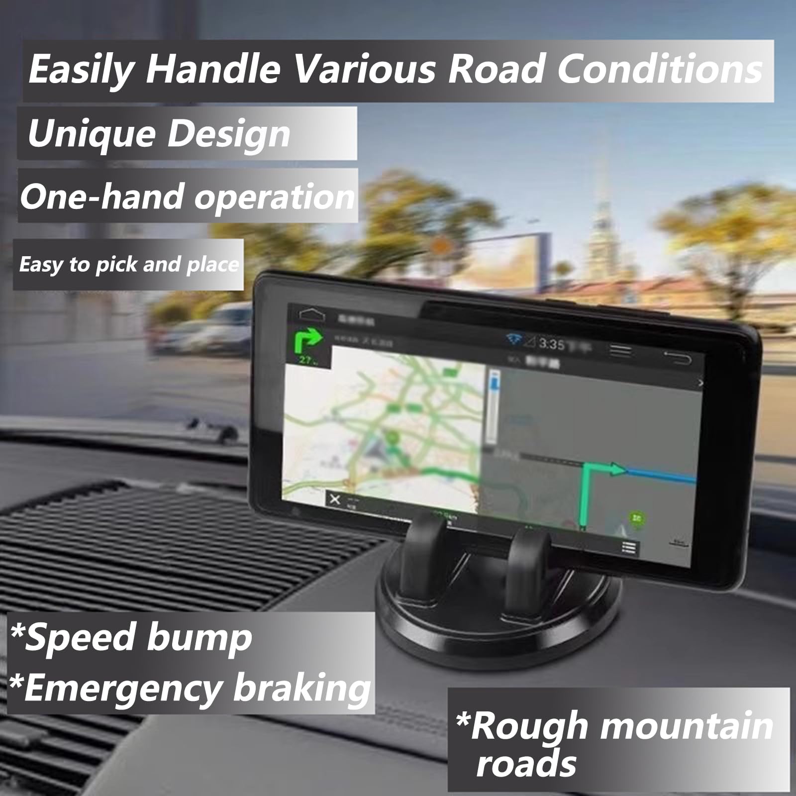 Mobile Phone Holder 360° Rotation, Smartphone Dashboard, Non-Slip Silicone, Strong Adhesive, iPhone — view 8