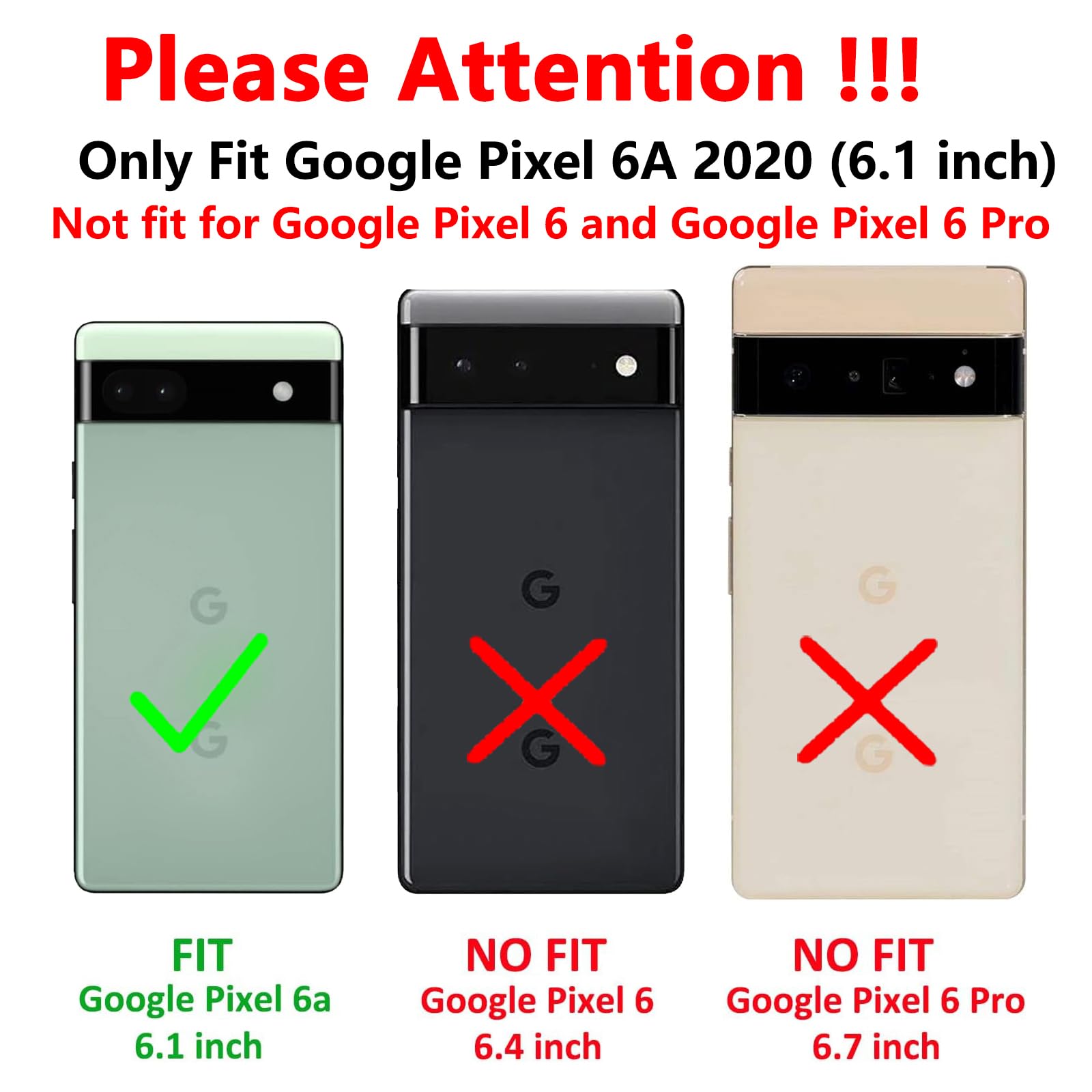 Amazon.com: SKTGSLAMY for Pixel 6a Case,with Screen Protectors and 