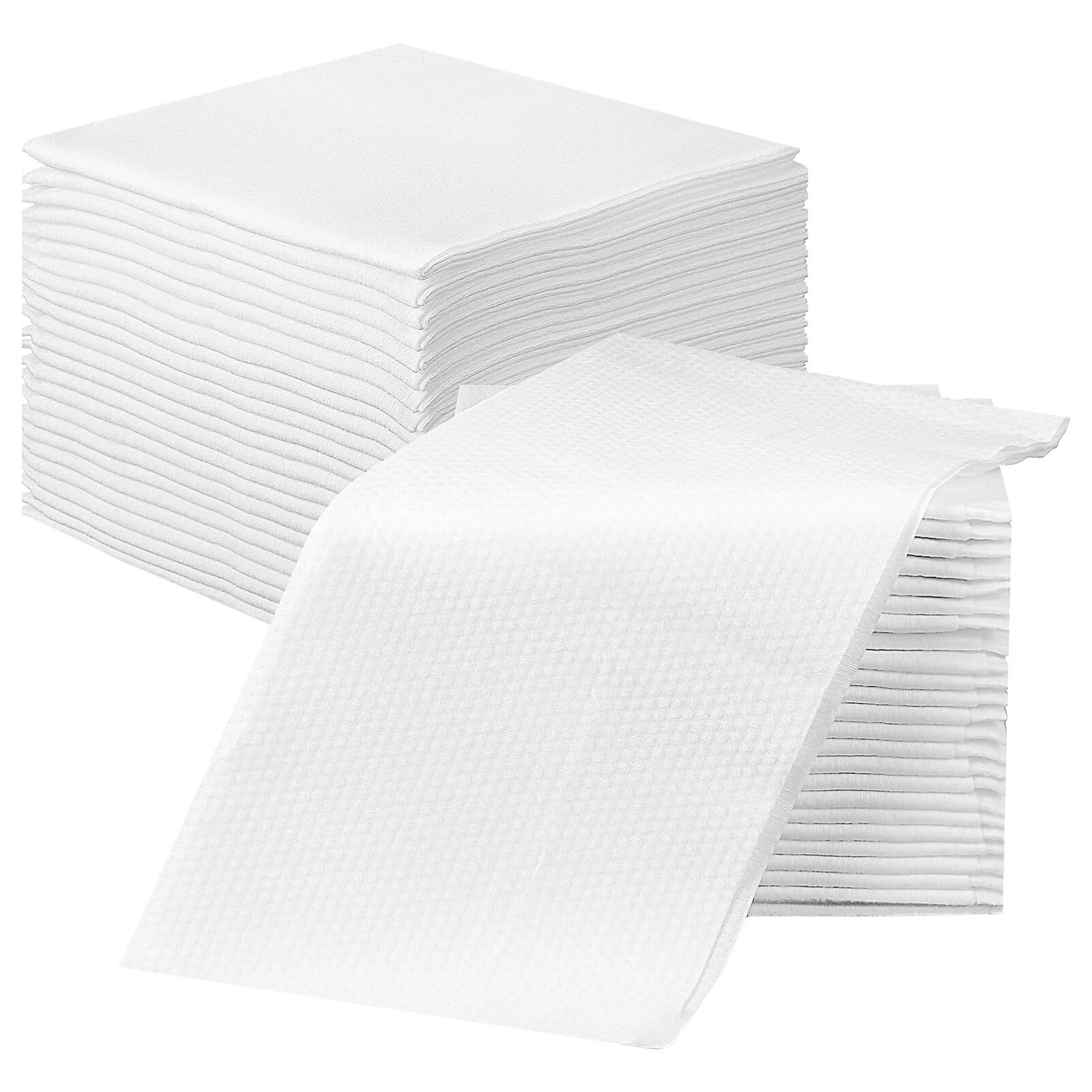 Serviettes jetables pour cheveux Beavorty | Lot de 200 lingettes blanches 30x65 cm