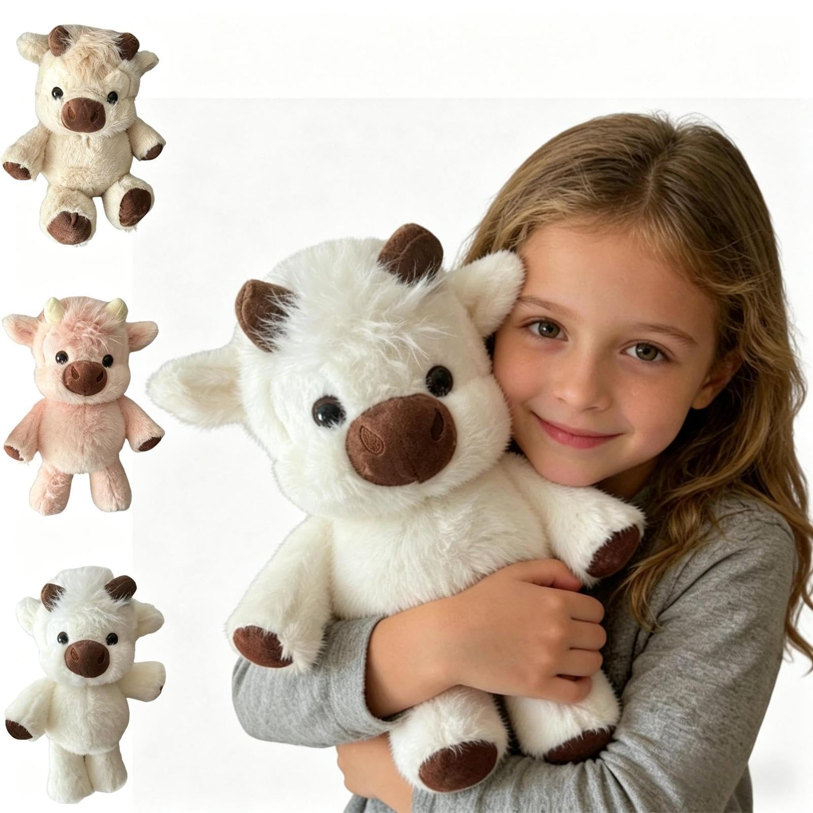 Peluche Vache Des Highlands 45 Cm – Doudou En Fausse Laine, Anti-stress Et Décoratif, Pour Enfant Et Adulte – Cadeau Tendresse