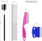 GUBCUB Pets Grooming Comb Kit for Small Dogs Puppies For Tear Stain Remover, 2-in-1 with Round Teeth to Remove Knots Crust Mucus