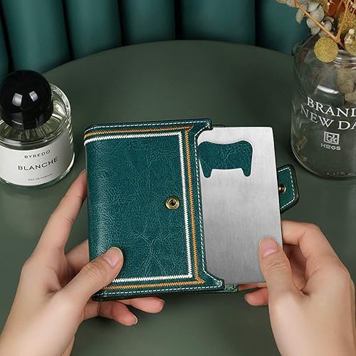 Miniatura 5 de Abrebotellas de tarjeta de crédito de acero inoxidable de 10 piezas, tamaño cartera abrebotellas de cerveza