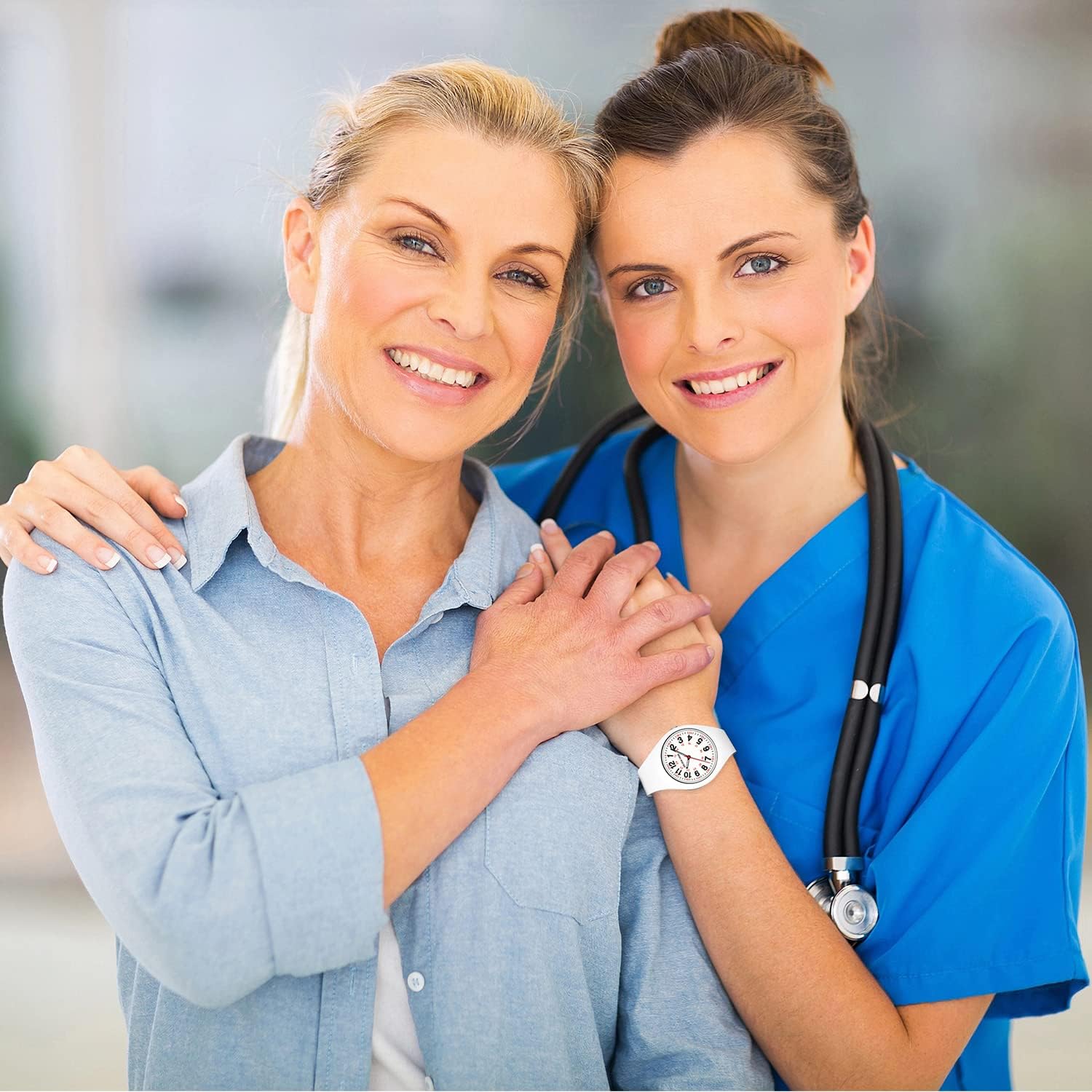 GOLDEN HOUR Waterproof Sports Analog Unisex Watches for Nurse Medical Professionals, Students - Military Time Glowing Easy to Read Dial, Jelly Silicone Strap - Image 7